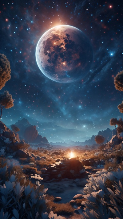 星月下的奇幻之旅，探索宇宙的奥秘与浪漫